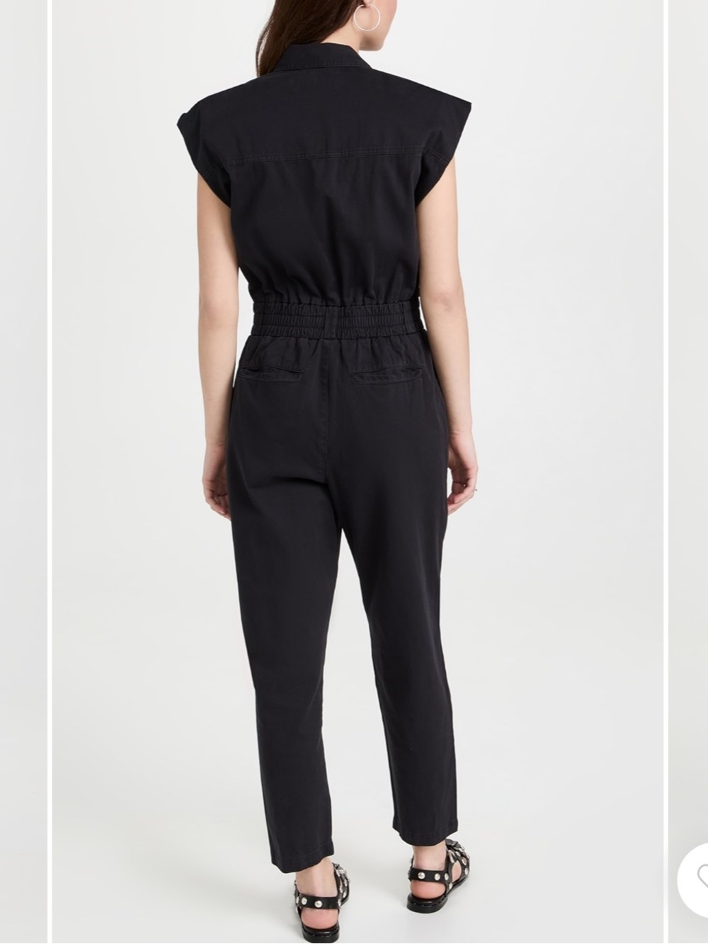 Pistola Rosie Shoulder Pad Jumpsuit Fade To Black Medium Utility One Piece - Picture 2 of 7